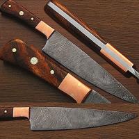 SDM-2168 - White Deer Damascus Steel Chef Knife White Coco Bola Wood Handle