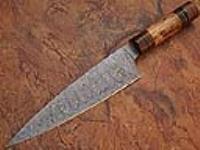 SDM-2246 - Custom Made Damascus Steel Olive wood ,Hard wood Handle