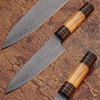 SDM-2247 - Custom Made Damascus Steel Olive wood ,Hard wood Handle 1