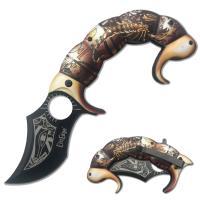 SP-998GD - Scorpion Tail Spring Assist Folding Knife Gold