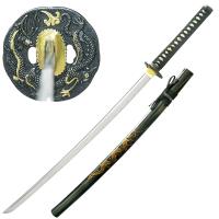 SW-768BK - HAND FORGED DRAGON SAMURAI SWORD 41&quot; OVERALL
