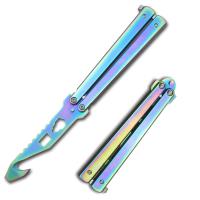 T205601C-3 - Balisong Belt Cutter Multi Functional Butterfly Knife Gut Hook Tool Opener