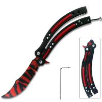 2057021BK-2 - Tactical Balisong Training Butterfly Red Limited Edition