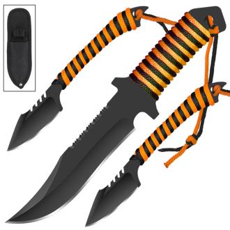 Tiger on the Prowl Hunting & Throwing Knife Set