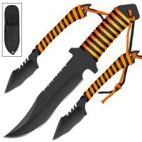 TK1766 - Tiger on the Prowl Hunting &amp; Throwing Knife Set