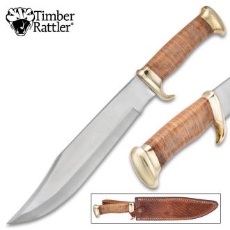Timber Rattler Banded Wood Bowie Knife