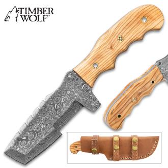 Timber Wolf Shifting Sands Knife Damascus Steel Blade