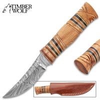 TW793 - Timber Wolf Olive Mount Knife And Sheath