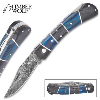 Timber Wolf Rainshadow Handmade Pocket Knife Folder
