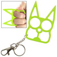 U009NG - Cat Self Defensive Key Chain Neon Green