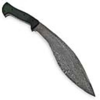 1095 HC Hand Made Damascus Steel Kukri Knife Micarta Wood Handle