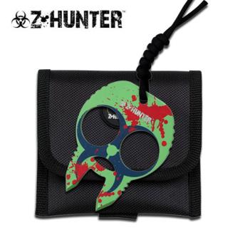 Zombie Hunter Knuckle Buckles Green Blue with Red Splash