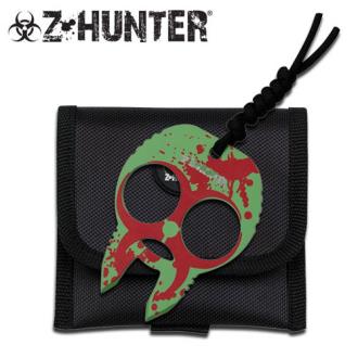Zombie Hunter Knuckle Buckles Green Red with Red Splash