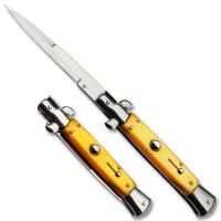 A-10G - Gold Classic Stiletto Auto Knife Gold Color Handle