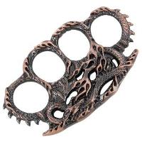 BB1817 - Draconic Protection Belt Buckle Knuckle Paperweight Copper