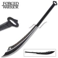 BK5579 - Forged Warrior Chinese Nine Ring Broadsword And Scabbard