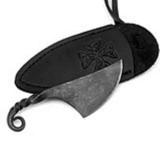 Damsel Miniature Pocket Neck Knife Necklace Black Sheath