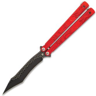 Red Dragon Butterfly Knife Stainless Steel Blade