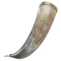 IN60623 - Drinking Horn Shield Knot Vessel