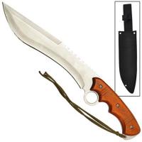 EW-2115A - Bowie Survival Military Fix Blade Full Tang Knife Silver