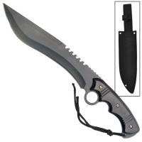 EW-2115B - Bowie Survival Military Fix Blade Full Tang Knife Black