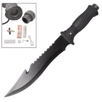 HK1760BK - Shadow Assassin Survival Knife with Gut Hook