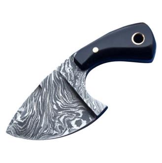 Custom Made Damascus Skinner Knife with Buffalo-Horn Handle