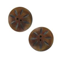 IN19142-2SET - Handcrafted Shasta Daisy Horn Button Set