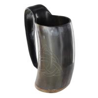 IN60664 - Norse Celtic Tankard Triquetra Trinity Knot Design Drinking Horn Mug