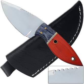 German J2 Hardened Steel Handmade Skinner Knife with Frostwood Handle