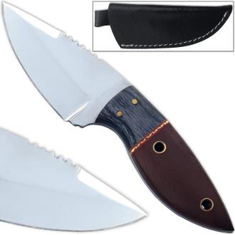 Super Skinner J2 German Steel Knife Full Tang Walnut Hardwood Handle