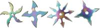RC-107-4R - Warrior Collection Throwing Stars - Rainbow