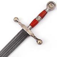 PK1412D - Saint George the Dragon Slayer Damascus Steel Medieval Sword