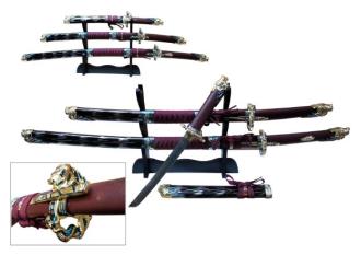 Snake Eye Warrior Dragon Sword Set with Display