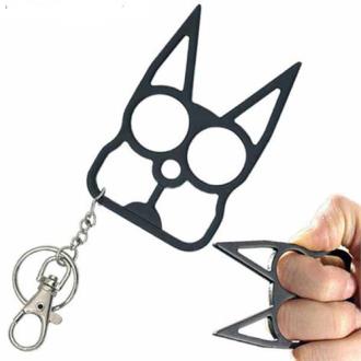 Cat Self Defense Key Chain- Black