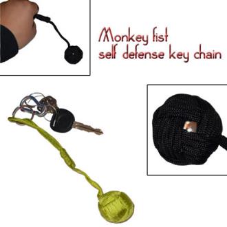 Monkey Fist Self Defence Keychain - Neon Green