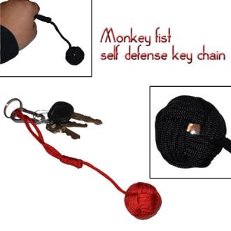 Monkey Fist Self Defense Keychain - Red