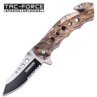 TF-498BC - Tac-Force Spring Assisted Knife Camo Alum. Handle