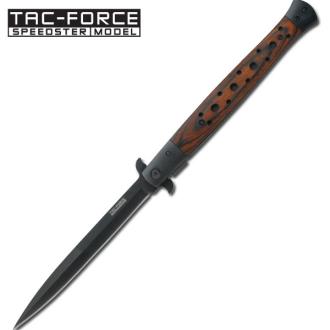 Tac-Force Spring Assisted Knife Wood Handle 3