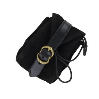 Pirates Treasure Keeper Black Suede Leather Pouch