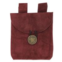 IN6706WR - Suede Wine Berry Petite Belt Pouch