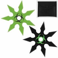 TS1309 - Extreme Toxic Death 7 Point Heavy Duty 2 Piece Throwing Star Set